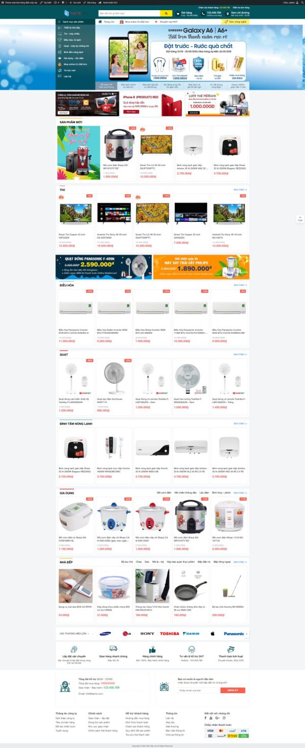 Theme wordpress điện máy vip ( ko phải flasome )