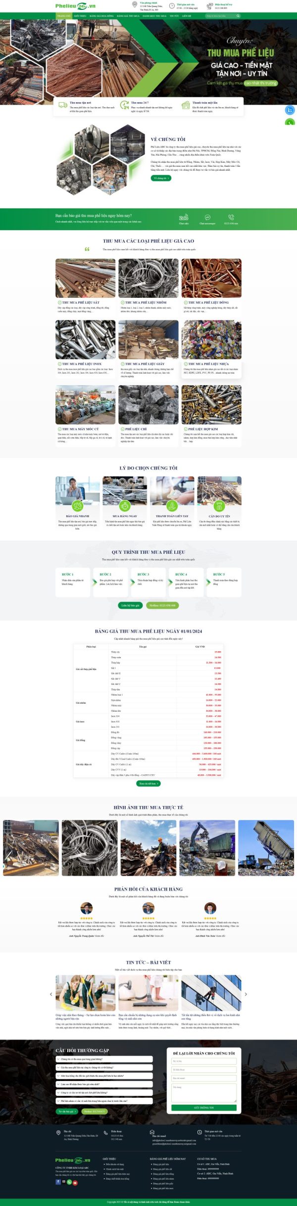 Theme wordpress thu mua phế liệu 2